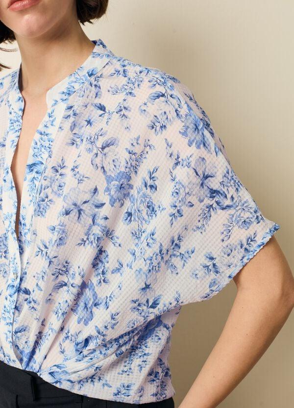 Ovs Blusa floreale con nodo