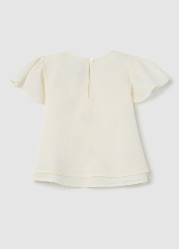 Ovs Blusa In Cotone Con Ricamo Fiorellini