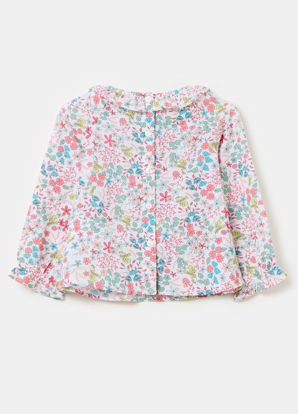 Ovs Blusa In Cotone Con Stampa Floreale