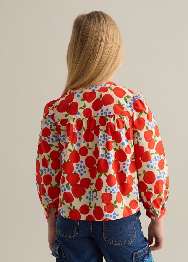 Ovs Blusa In Cotone Con Stampa Frutta