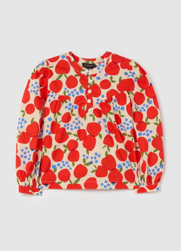 Ovs Blusa In Cotone Con Stampa Frutta