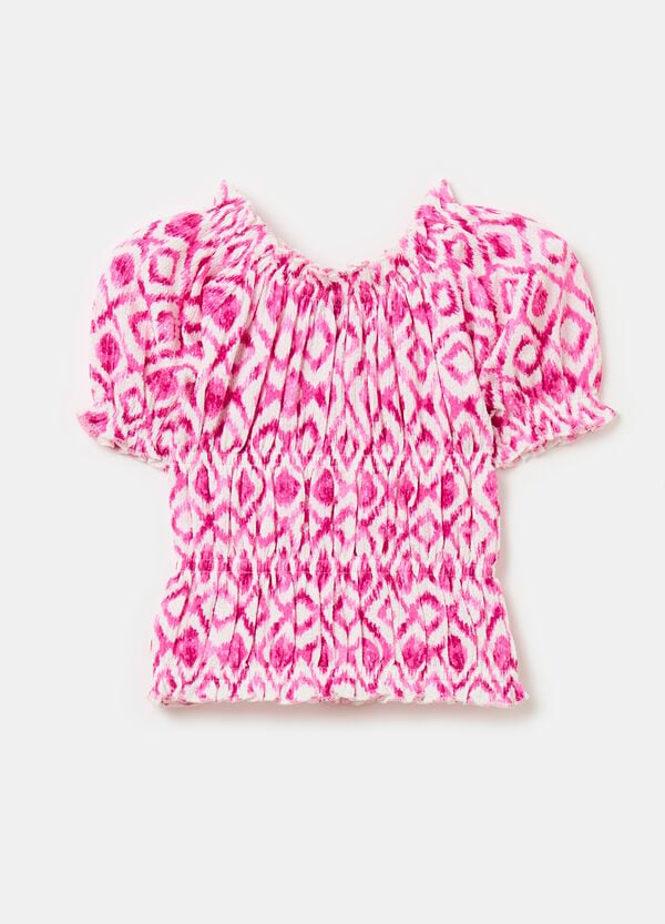 Ovs Blusa In Crêpe Con Stampa Ikat
