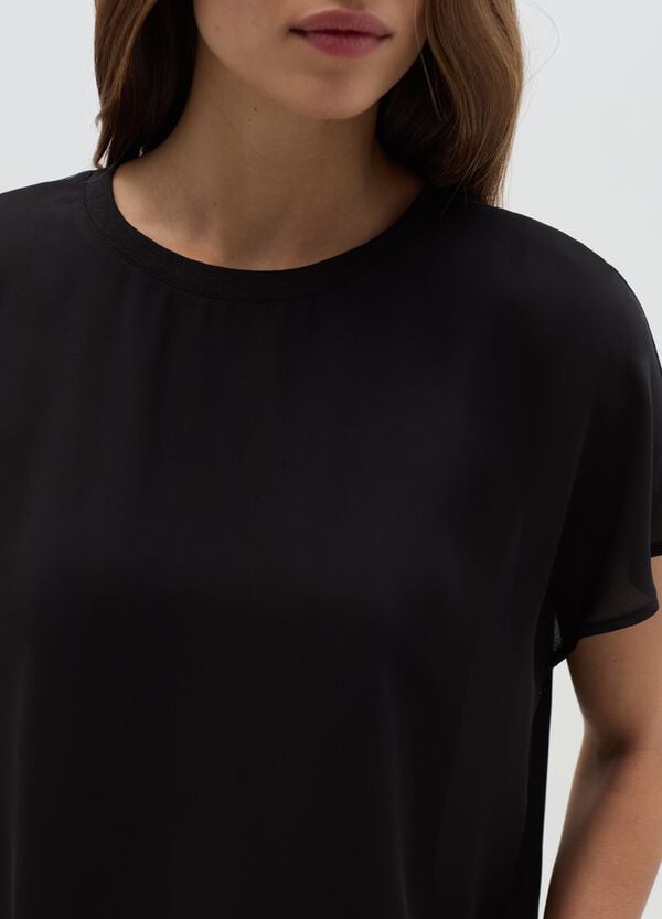 Ovs Blusa In Crêpe Tinta Unita