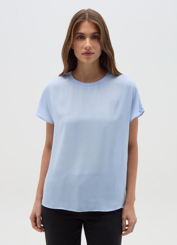 Ovs Blusa In Crêpe Tinta Unita