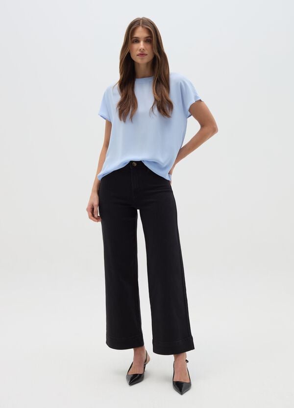 Ovs Blusa in crêpe tinta unita