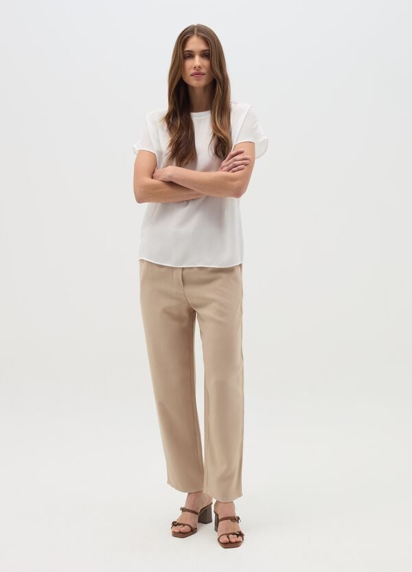 Ovs Blusa In Crêpe Tinta Unita