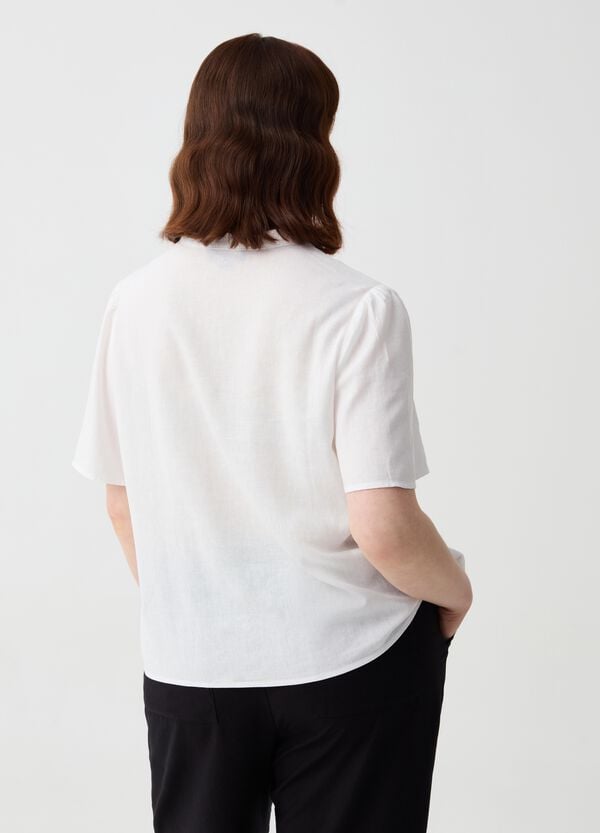 Ovs Blusa In Lino E Viscosa Con Bottoni Curvy