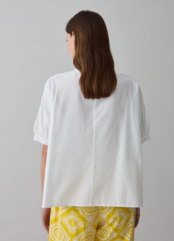 Ovs Blusa In Popeline Con Maniche A Palloncino