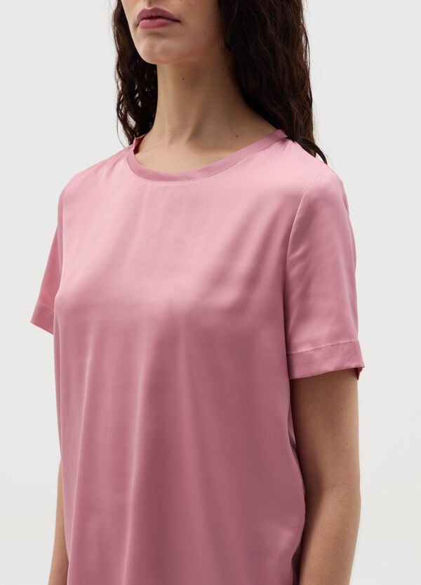 Ovs Blusa In Satin A Maniche Corte