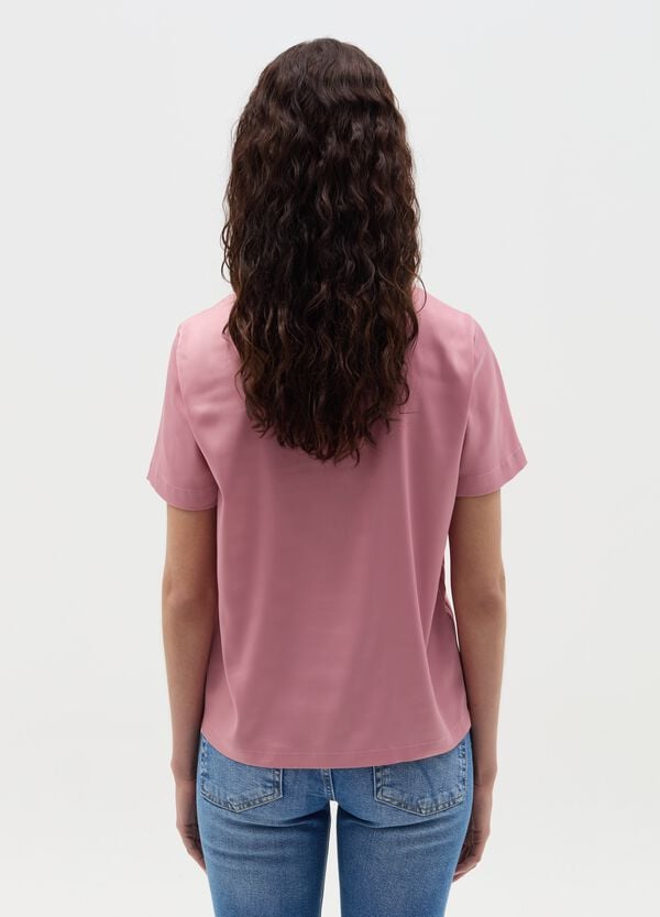 Ovs Blusa In Satin A Maniche Corte