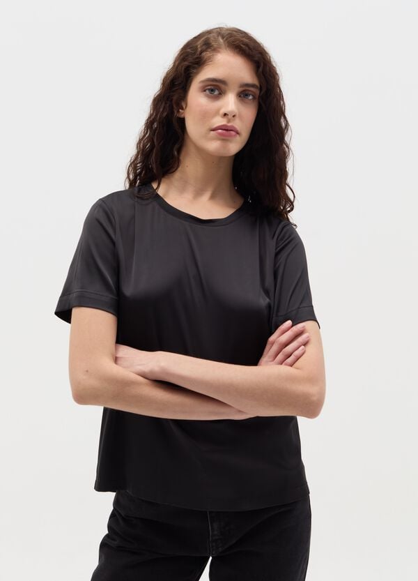 Ovs Blusa In Satin A Maniche Corte