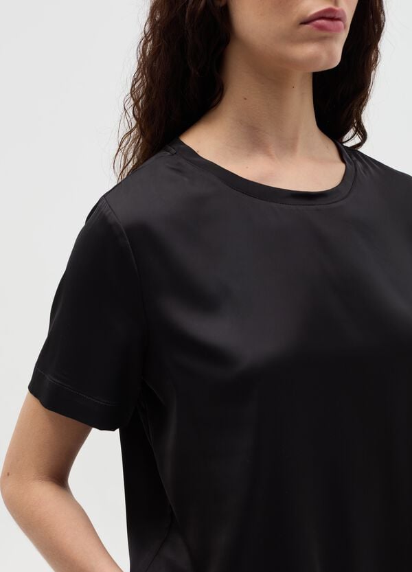 Ovs Blusa In Satin A Maniche Corte