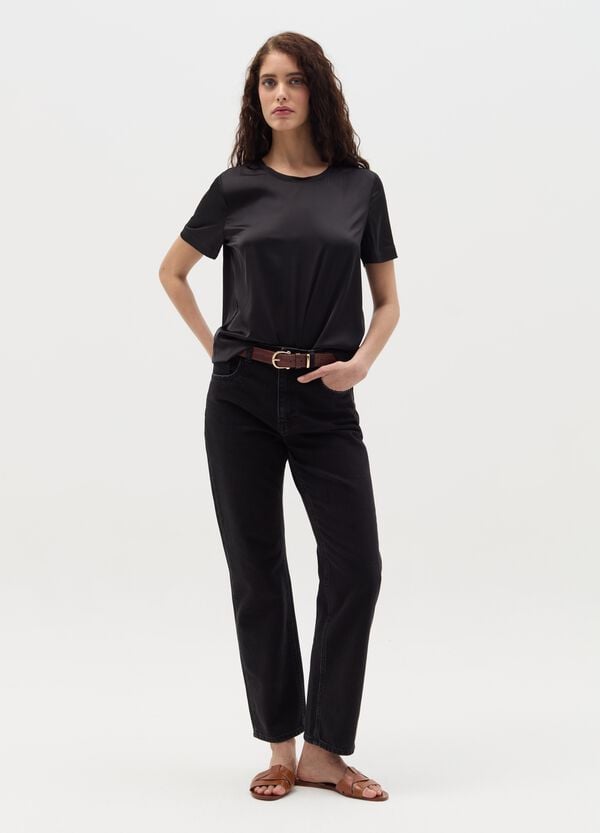 Ovs Blusa in satin a maniche corte