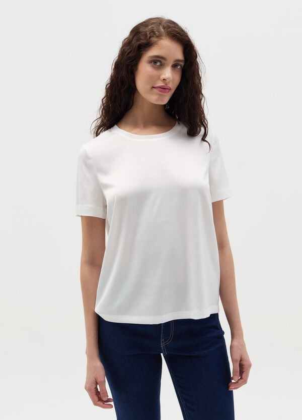 Ovs Blusa in satin a maniche corte