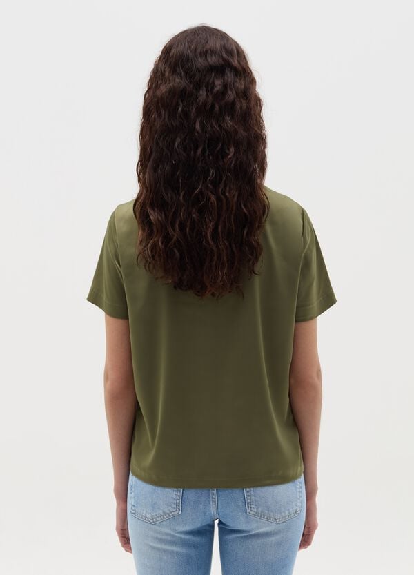 Ovs Blusa In Satin A Maniche Corte