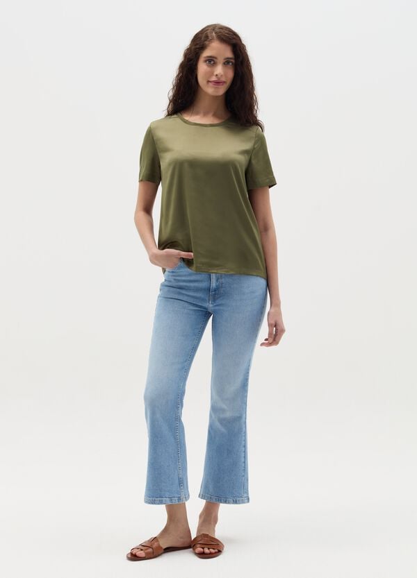 Ovs Blusa in satin a maniche corte