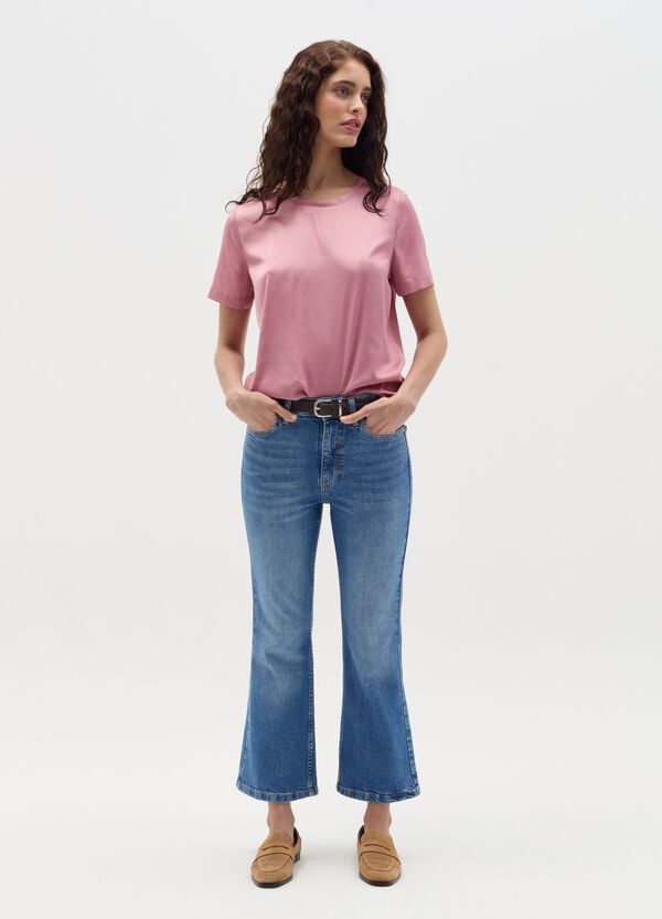 Ovs Blusa in satin a maniche corte