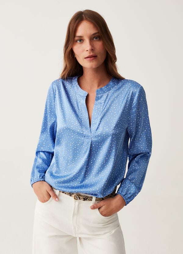 Ovs Blusa in satin con scollo a V