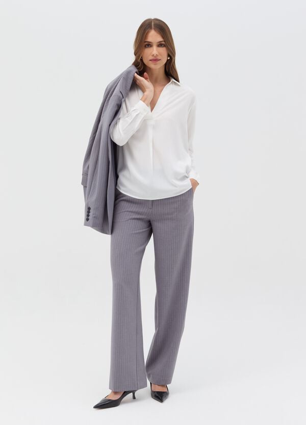 Ovs Blusa In Viscosa Con Scollo A V