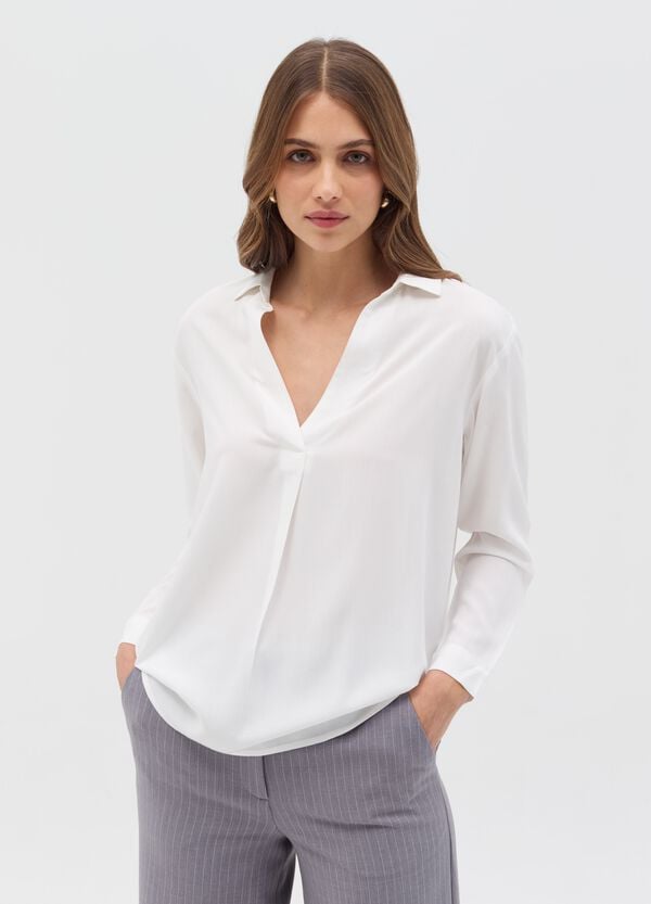 Ovs Blusa in viscosa con scollo a V