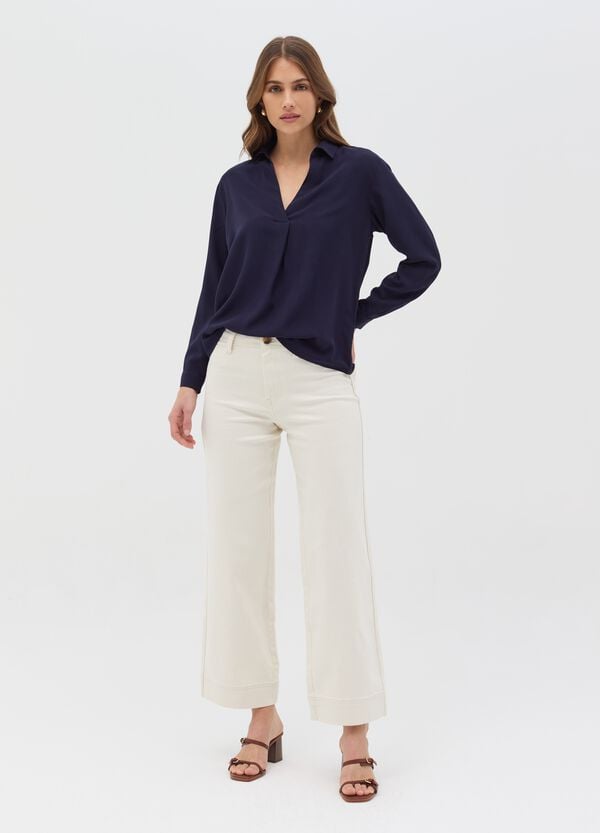 Ovs Blusa in viscosa con scollo a V