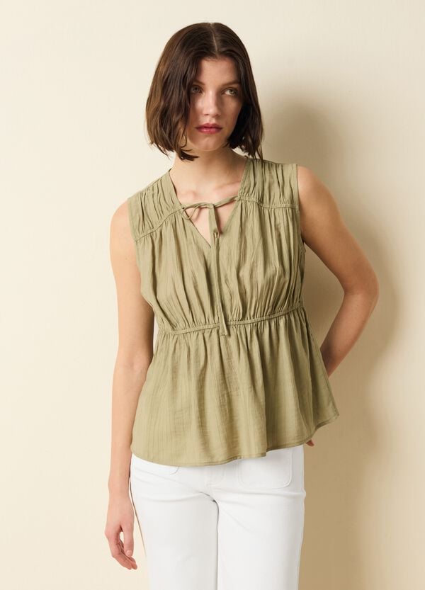 Ovs Blusa Scollo A V Con Laccetto