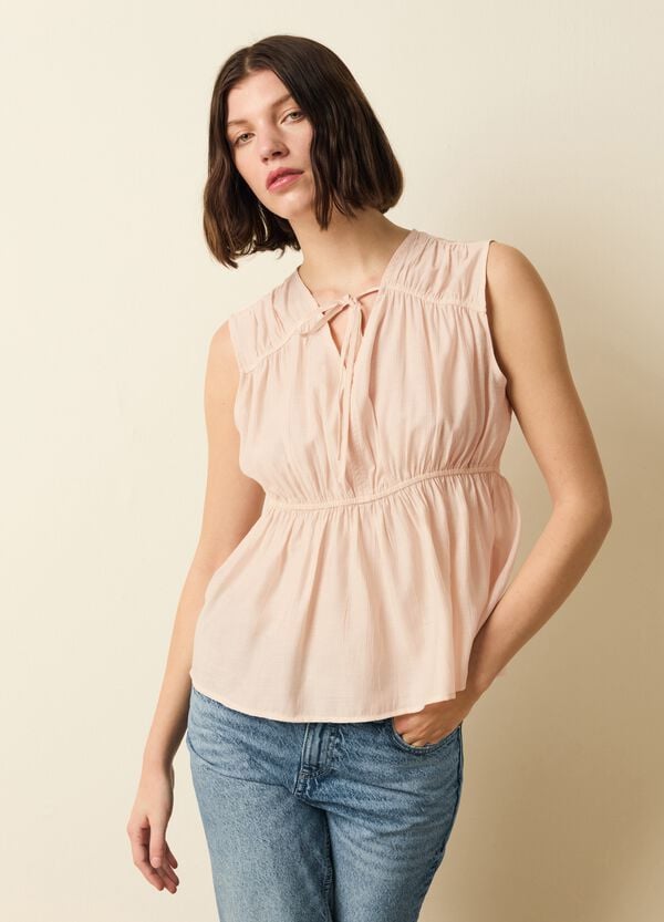 Ovs Blusa scollo a V con laccetto