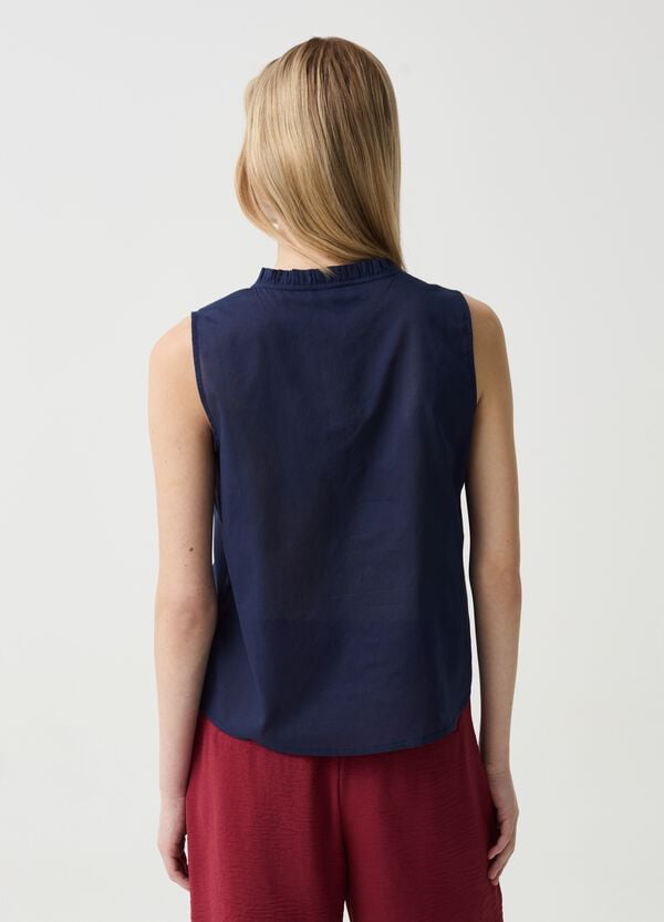 Ovs Blusa Scollo A V Con Rouche