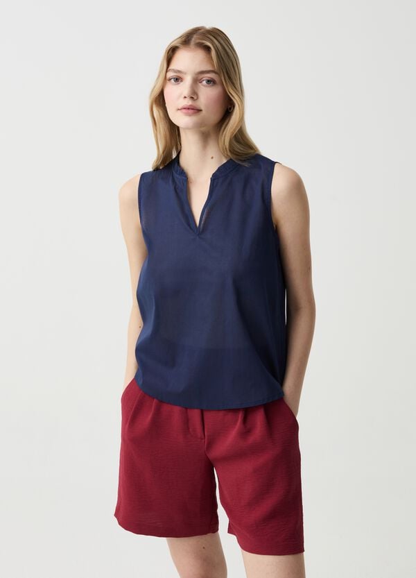 Ovs Blusa scollo a V con rouche