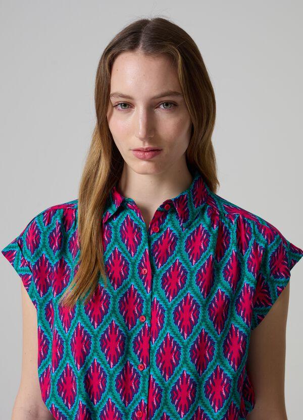 Ovs Blusa stampata a maniche corte con coulisse