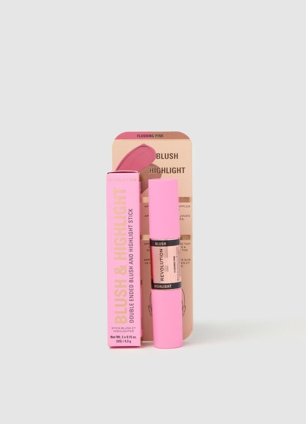 Ovs Blush & Highlight Stick Flushing Pink
