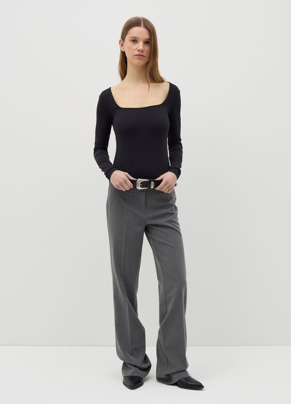 Ovs Body A Maniche Lunghe Collo Squadrato