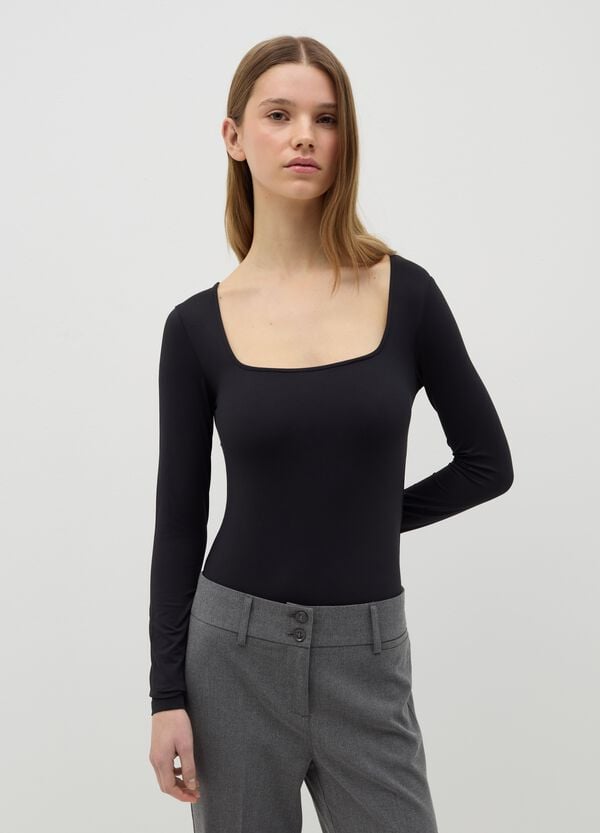 Ovs Body A Maniche Lunghe Collo Squadrato