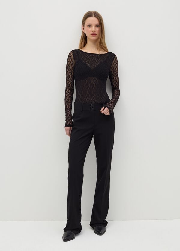 Ovs Body A Maniche Lunghe In Pizzo