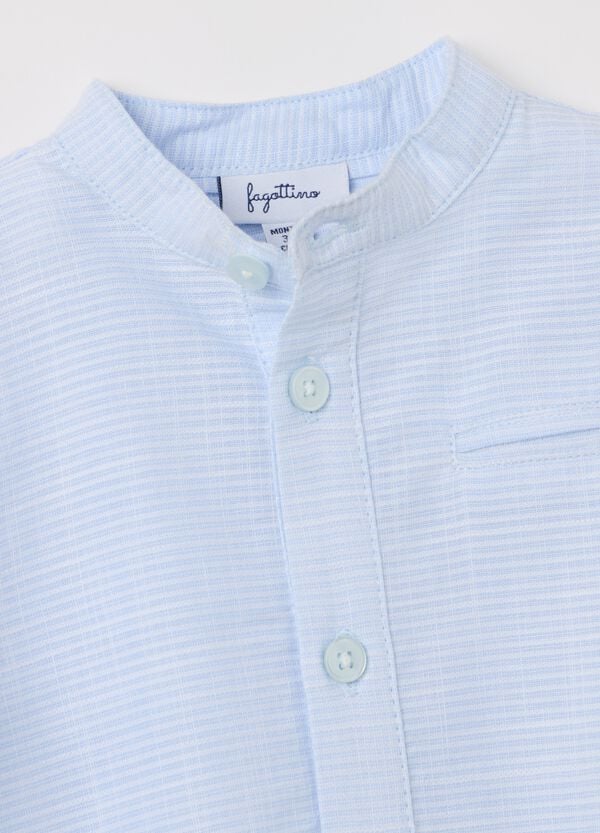 Ovs Body Camicia In Cotone A Righe Con Tasca