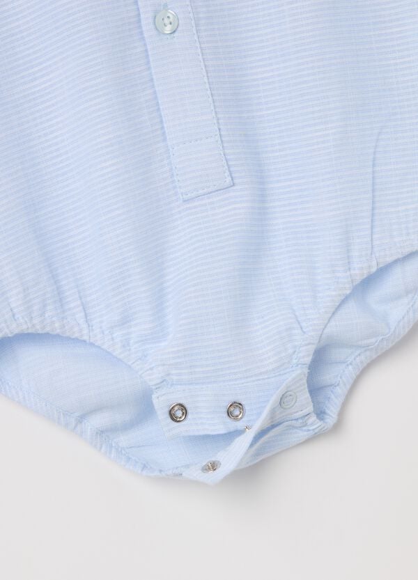 Ovs Body Camicia In Cotone A Righe Con Tasca