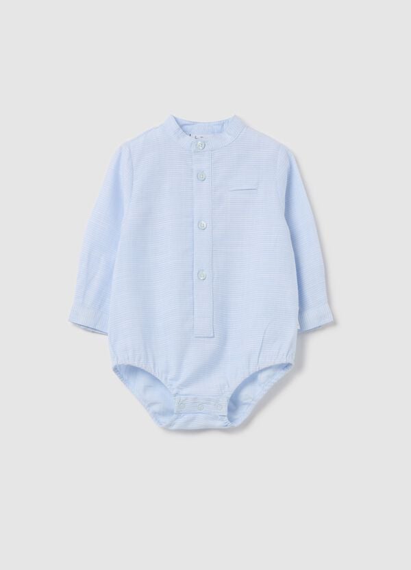 Ovs Body camicia in cotone a righe con tasca
