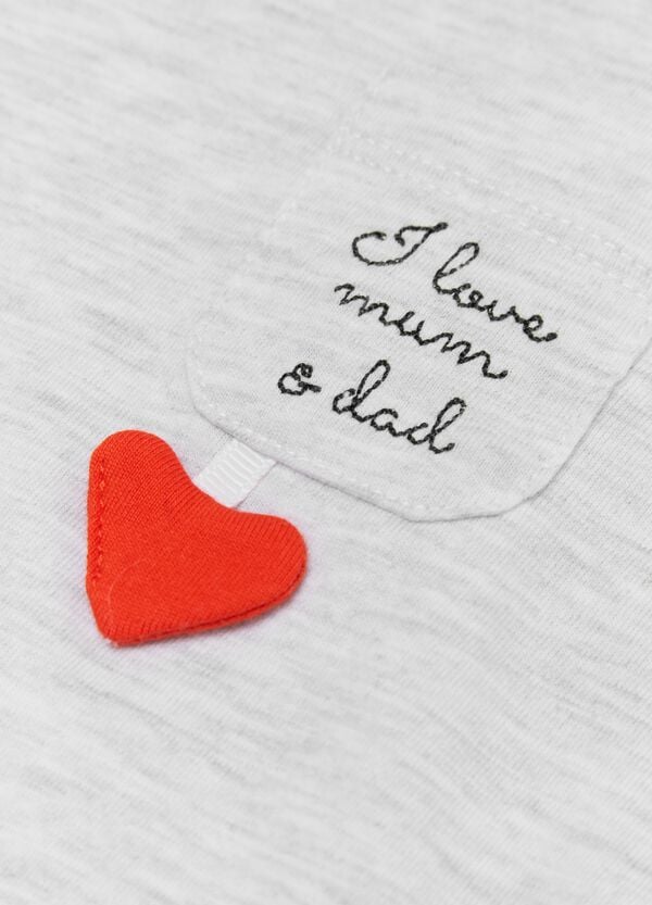 Ovs Body In Cotone Bio Con Ricamo I Love Mum & Dad
