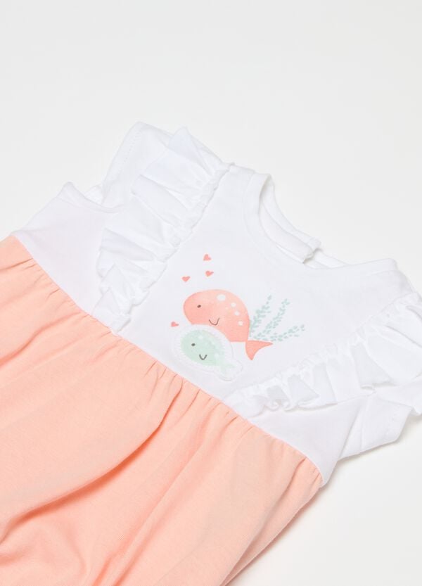 Ovs Body In Cotone Bio Con Stampa E Volant