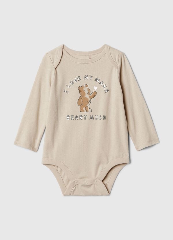 Ovs Body in cotone con stampa orsetto e lettering