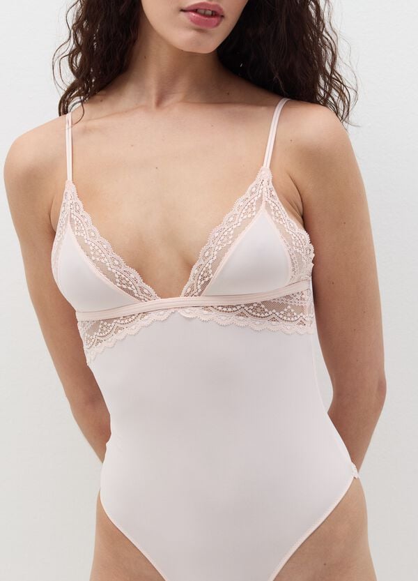 Ovs Body in microfibra con pizzo