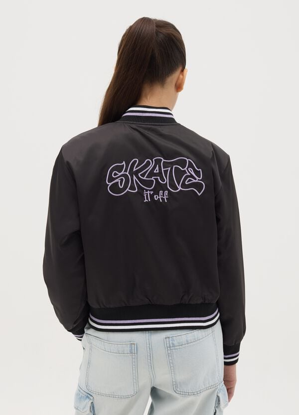Ovs Bomber Con Ricamo "Skate It Off"