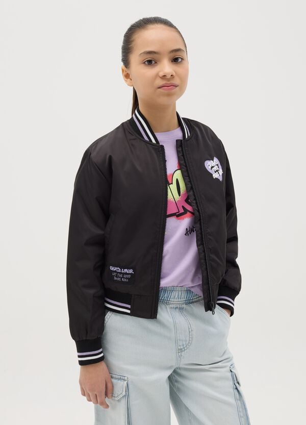 Ovs Bomber con ricamo "Skate it Off"