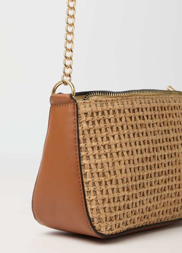 Ovs Borsa A Tracolla Beige In Rafia