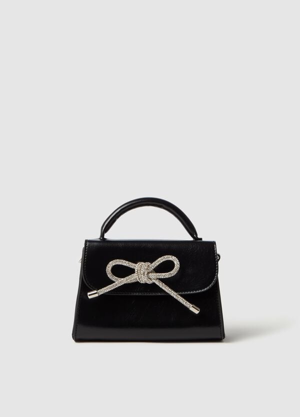 Ovs Borsa effetto lucido con nodo di strass