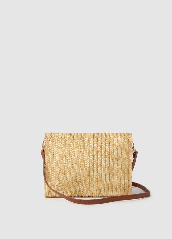 Ovs Borsa Rettangolare In Paglia Intrecciata
