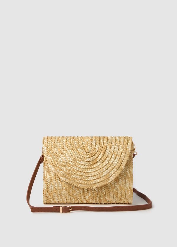 Ovs Borsa rettangolare in paglia intrecciata