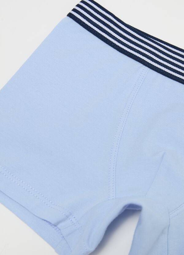 Ovs Boxer In Cotone Stretch Con Dettaglio A Righe