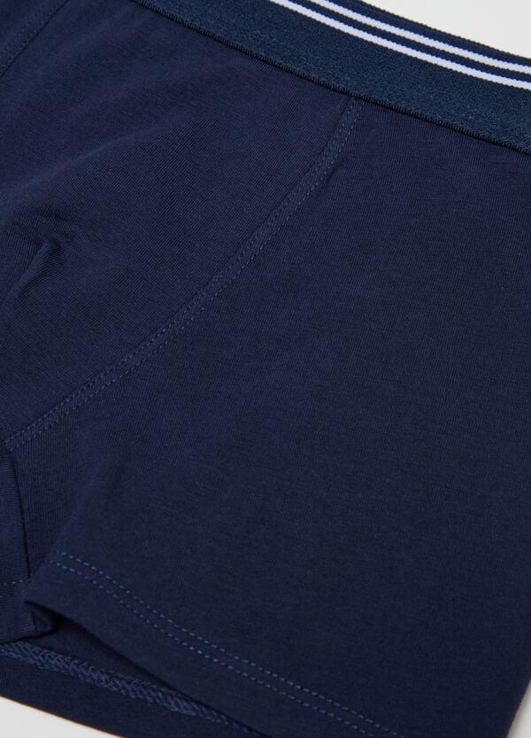 Ovs Boxer In Cotone Stretch Con Dettaglio A Righe