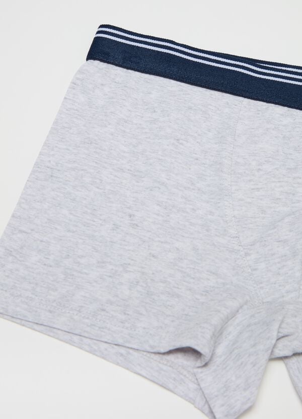 Ovs Boxer In Cotone Stretch Con Dettaglio A Righe